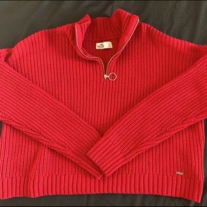 COMFY & COZY  Hollister MockNeck w/zipper Sweater